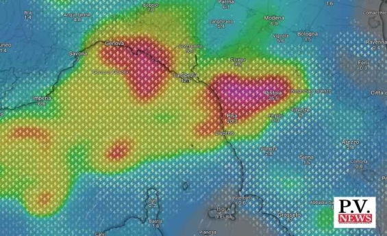 Allerta arancione in Valdinievole per temporali