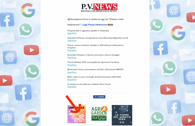 Esempio newsletter con promozione inserita