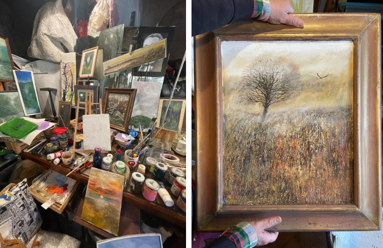 Interno dell’atelier di Franco Benedetti a Pescia