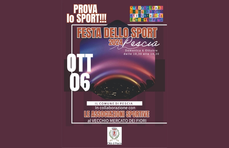 A Pescia torna la Festa dello Sport