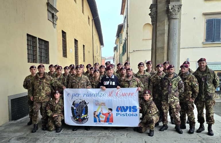 Paracadutisti Nembo donano sangue al Ceppo di Pistoia