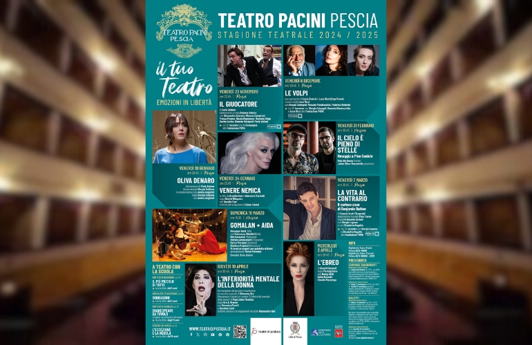 Al via la Stagione 24/25 del Teatro Pacini di Pescia