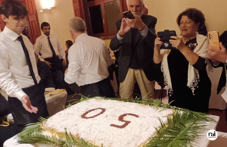 dolce dei festeggiati alle nozze d'oro