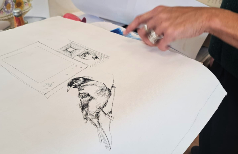 Sperimentazioni artistiche e tecniche pittoriche utilizzate da Valentina Grazzini